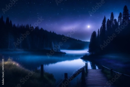 Starry night at the cottage during holidays