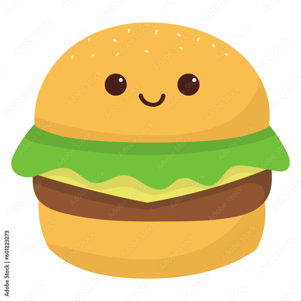 cute burger vector illustration cute burger vector illustration