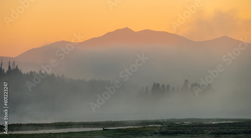 Mt Washburn Rises Above The Fog In Hayden Valley