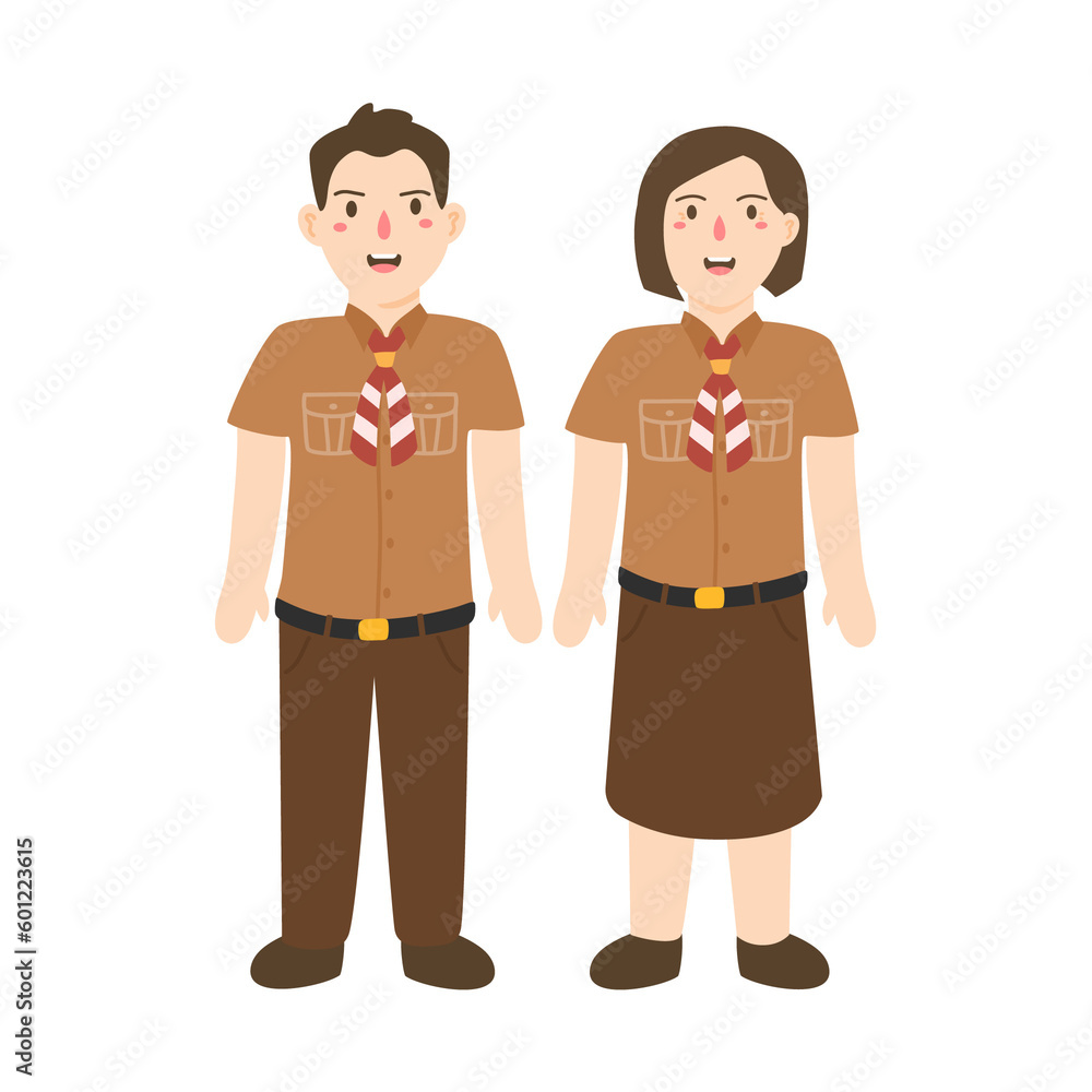 indonesian scout handdrawn doodle illustration indonesian scout handdrawn doodle illustration