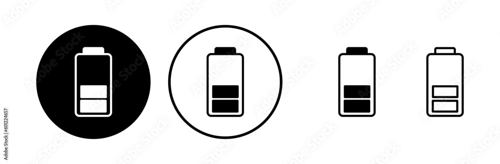 Battery icon vector. Battery charge indicator icon. Battery icon vector. Battery charge indicator icon.