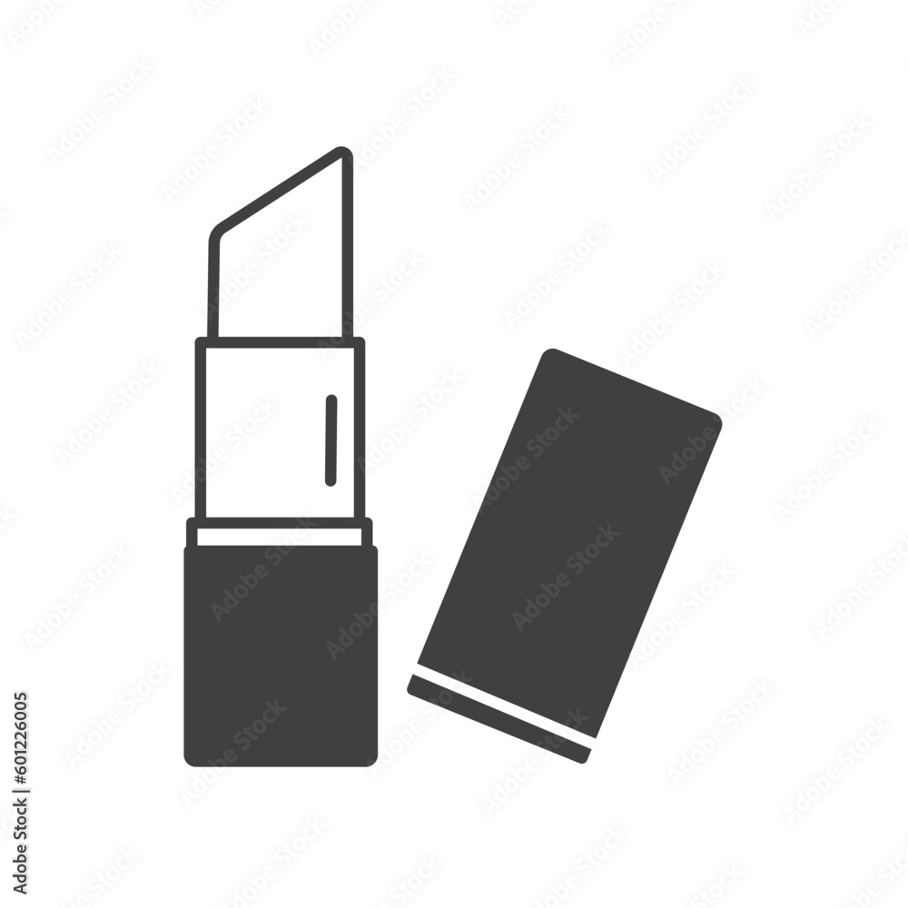 Lipstick flat line icon. Beauty care sign, illustration of makeup. Thin linear logo for cosmetics store. Lipstick flat line icon. Beauty care sign, illustration of makeup. Thin linear logo for cosmetics store.