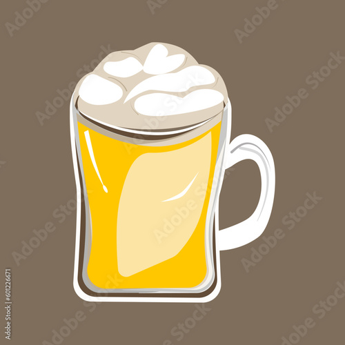 vintage retro beer vector illustration.