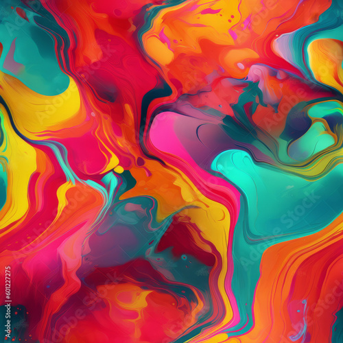 Vibrant colors liquid abstract background, Created using generative AI tools