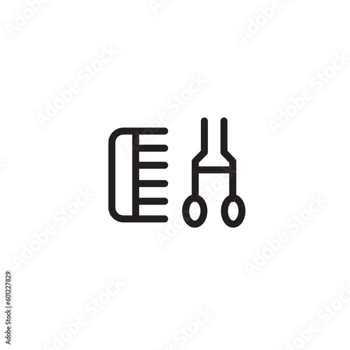 Salon Hairstyle Hair Outline Icon