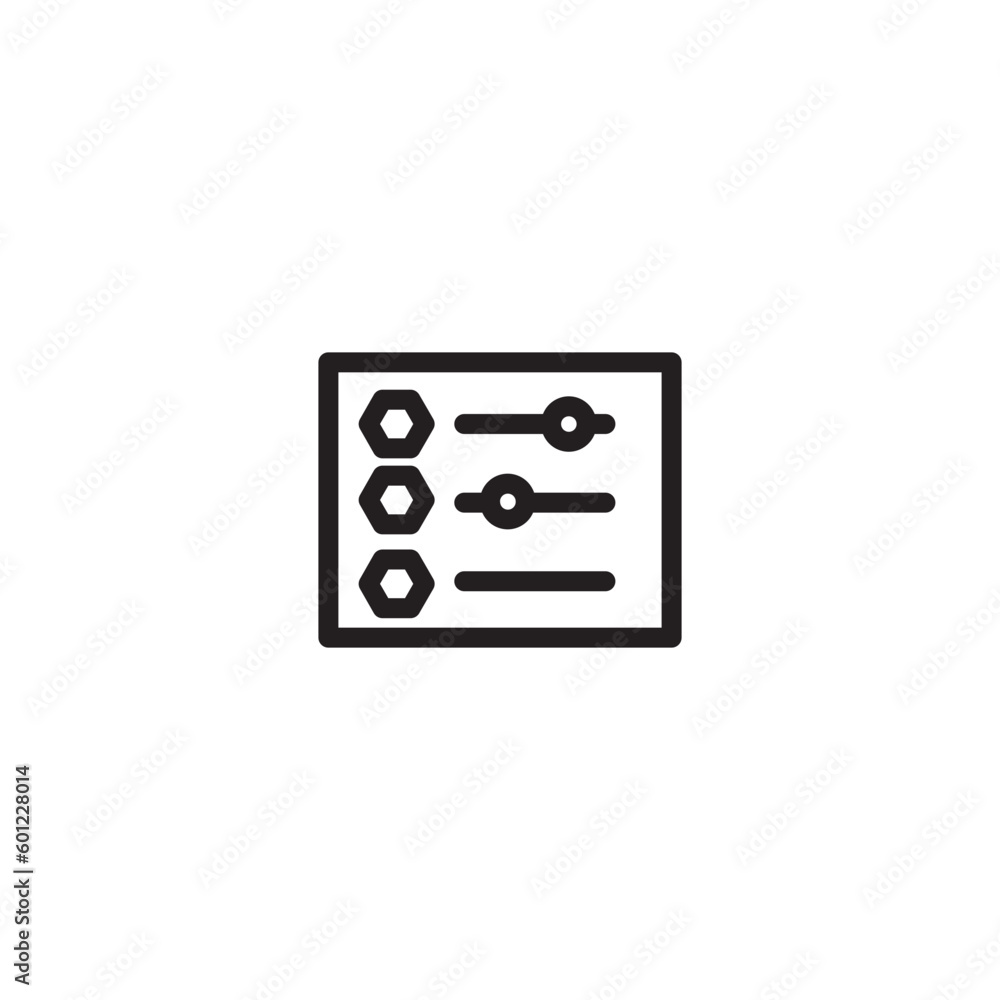 Car Setting Gear Outline Icon