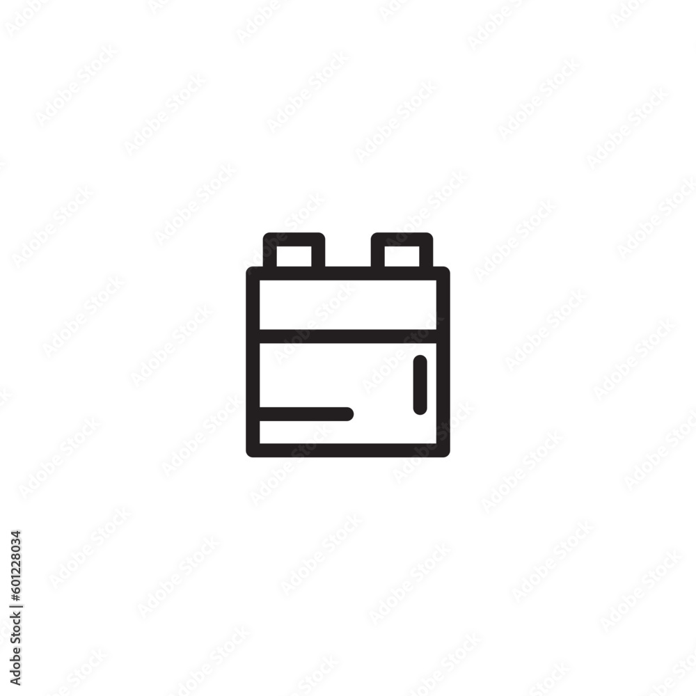 Power Battery Vector Outline Icon Power Battery Vector Outline Icon