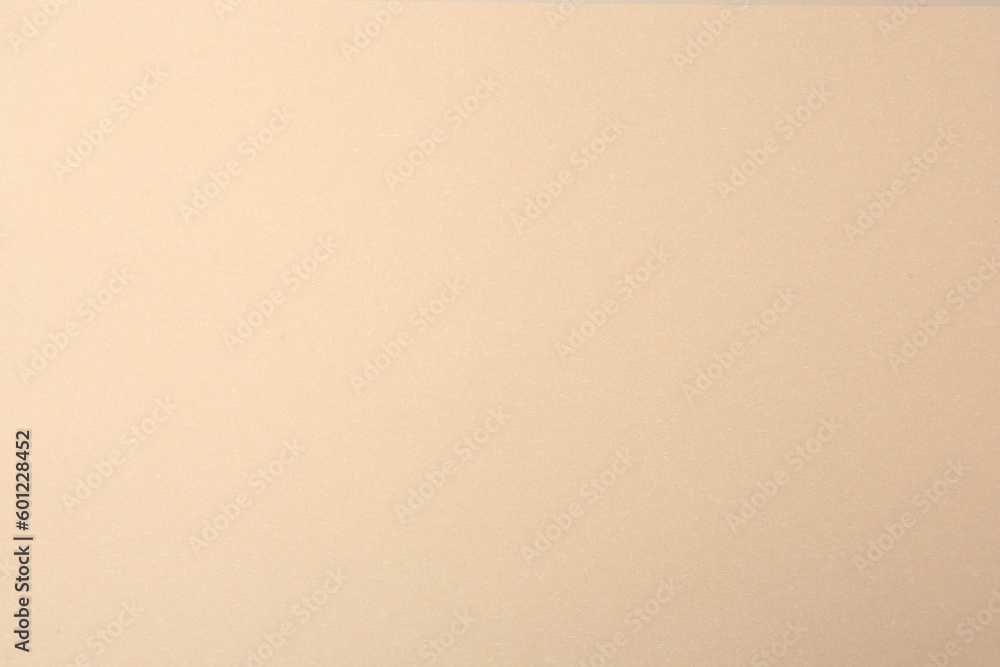 Texture of beige paper sheet as background, top view