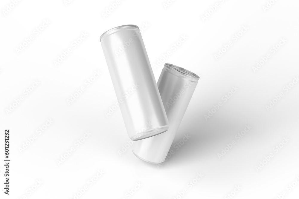 White Metal Aluminum Beverage Drink Can 350ml. Mockup Template Ready For Your Design. Isolated On White Background. 3D illustration, 3D rendering. White Metal Aluminum Beverage Drink Can 350ml. Mockup Template Ready For Your Design. Isolated On White Background. 3D illustration, 3D rendering.