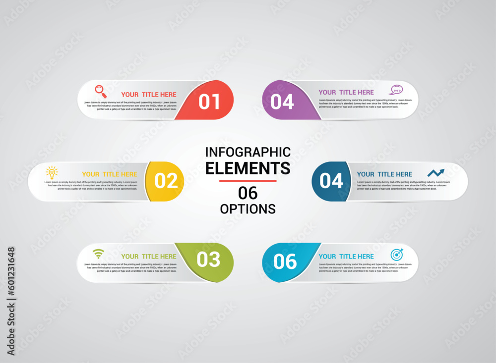 Fototapeta premium gradient infographic template with steps