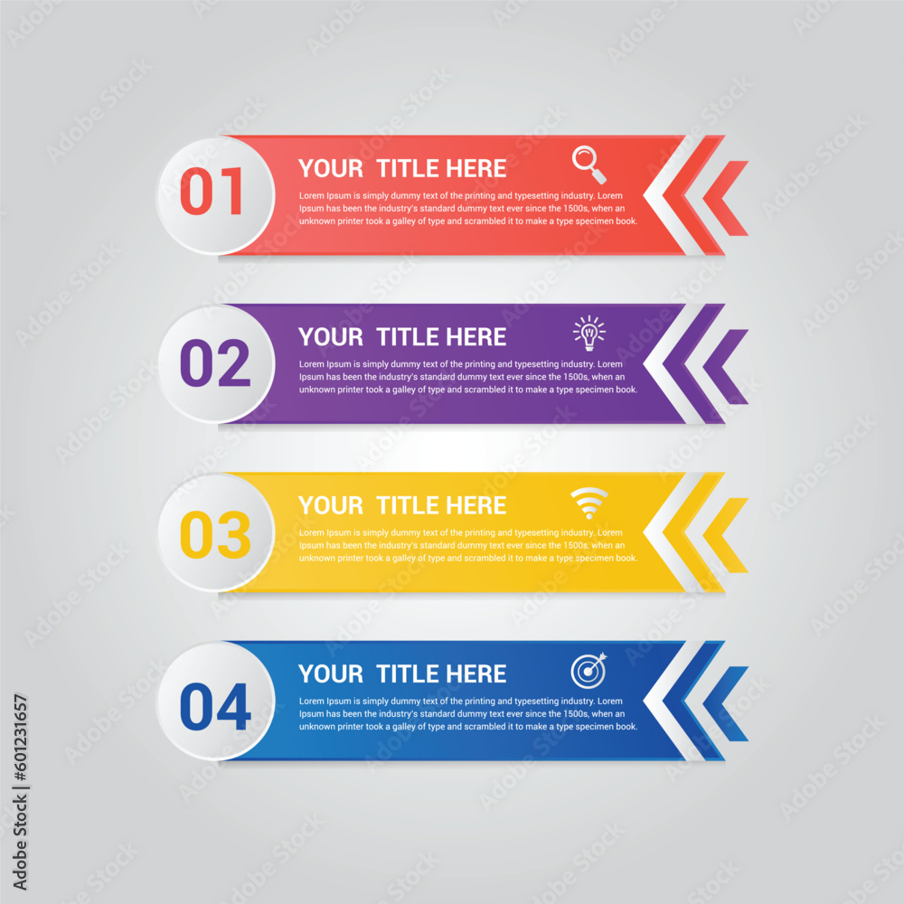 gradient infographic template with steps gradient infographic template with steps