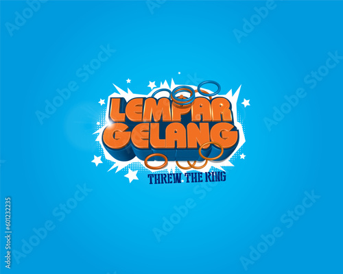 3D hit and win games logo masthead in the circus