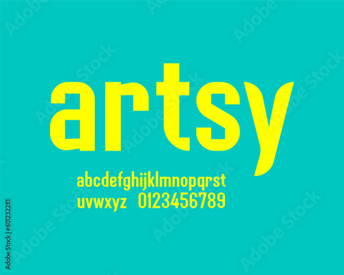 Foto The artsy designer font set design