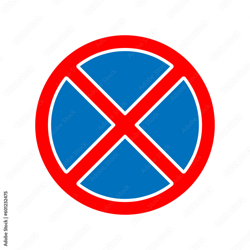 no stopping or standing sign vector illustration on white background..eps no stopping or standing sign vector illustration on white background..eps
