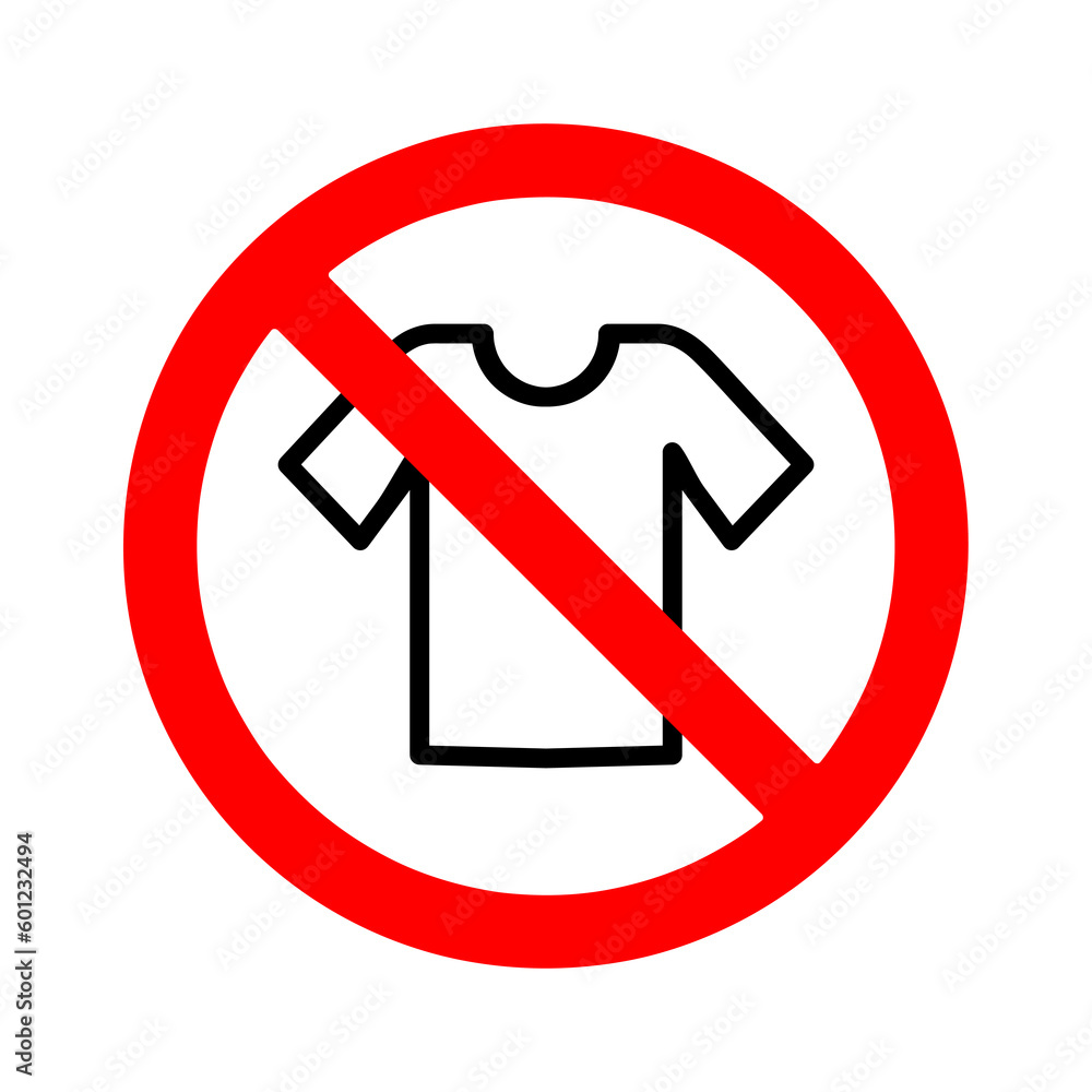 No t-shirt sign. Forbidden Signs illustration on white background..eps No t-shirt sign. Forbidden Signs illustration on white background..eps