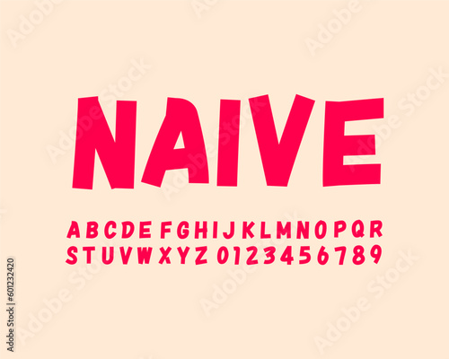 Mature yet childish font set design for Designer in vector format