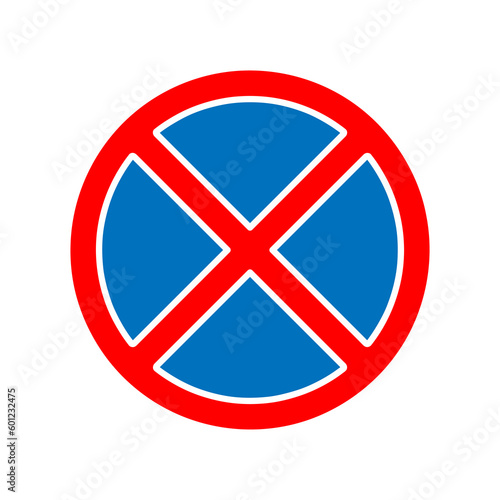 no stopping or standing sign vector illustration on white background..eps