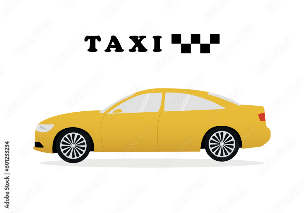 illustration of a car. Taxi car illustration of a car. Taxi car