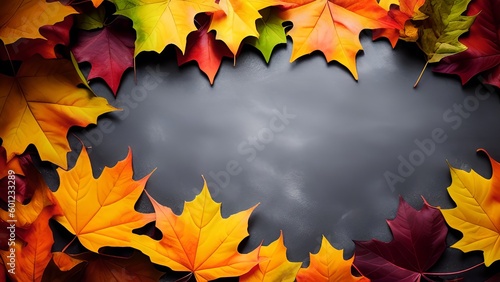 Autumn Bliss: A Cozy Seasonal Arrangement of Leaves, Pumpkins, and Cinnamon on a Rustic Background