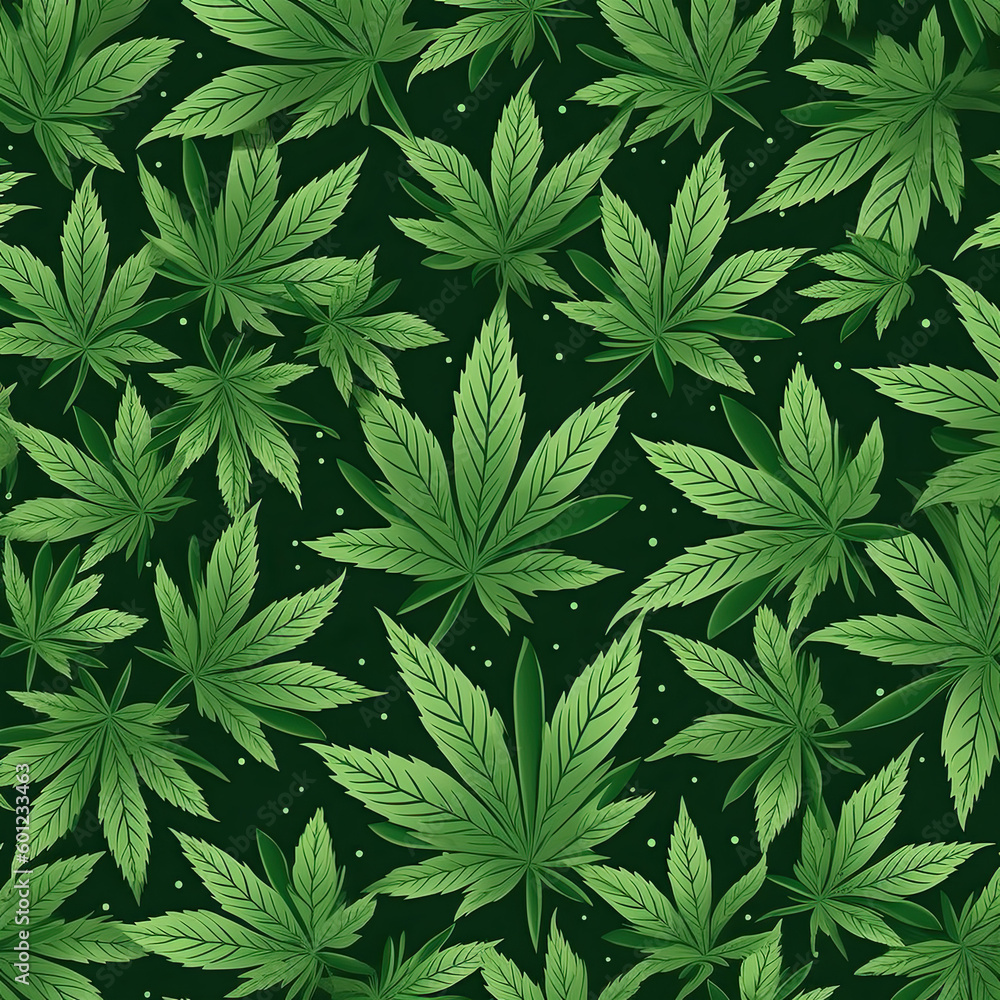 Seamless Cannabis Pattern Seamless Cannabis Pattern