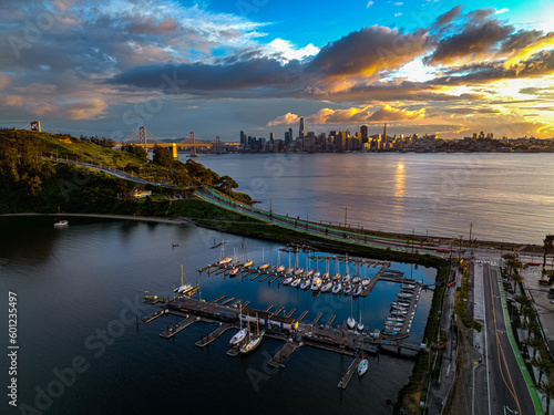 Canvas Print Sunset over San Francisco