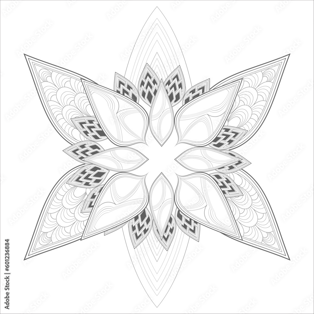 Decorative Doodle flowers in black and white for coloringbook, cover, background, invitation card. Hand drawn sketch for adult anti stress coloring page isolated in white background.-vector Decorative Doodle flowers in black and white for coloringbook, cover, background, invitation card. Hand drawn sketch for adult anti stress coloring page isolated in white background.-vector