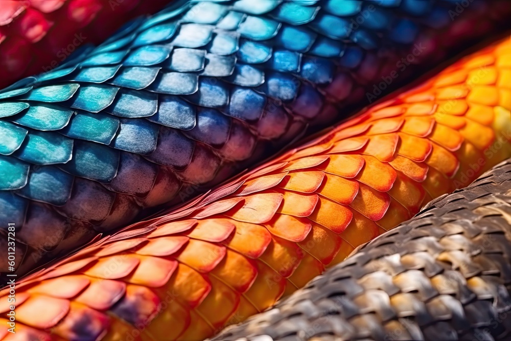 Close up stunning texture of snake skin. Generative AI Close up stunning texture of snake skin. Generative AI