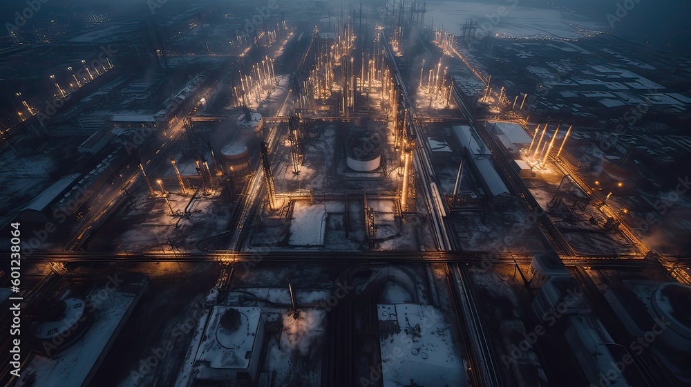 Aerial top view oil and gas refinery background, Business petrochemical industrial, Refinery oil and gas factory power and fuel energy, Ecosystem and healthy environment concepts. Generative Ai. Aerial top view oil and gas refinery background, Business petrochemical industrial, Refinery oil and gas factory power and fuel energy, Ecosystem and healthy environment concepts. Generative Ai.
