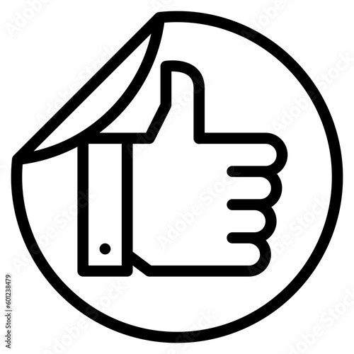 recommend sticker outline icon