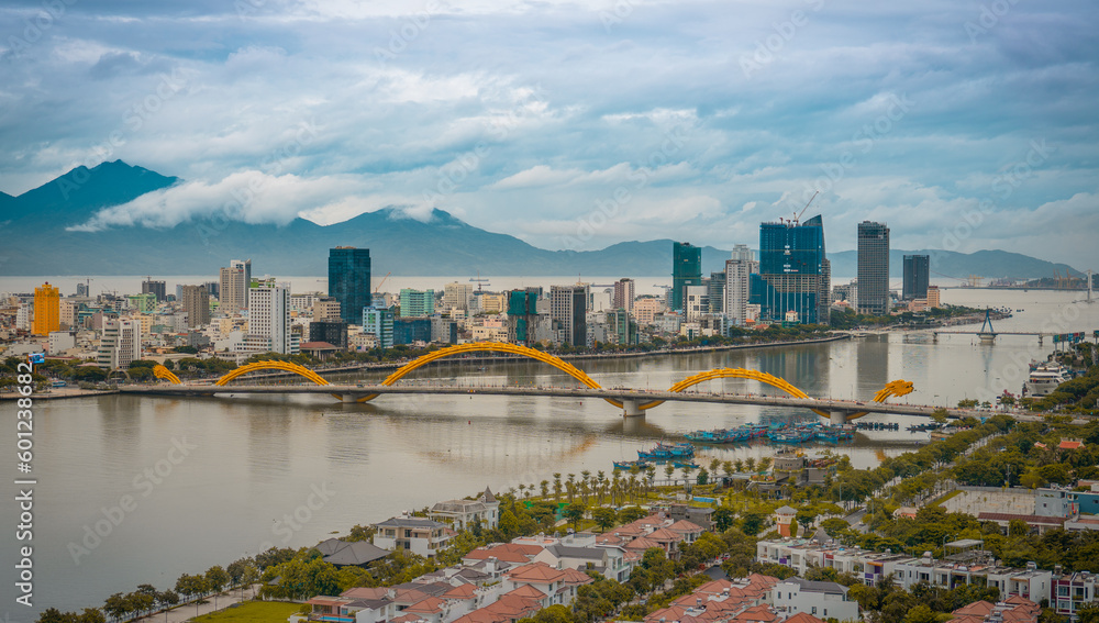 The Dragon Bridge in Da Nang is a unique attraction that spans the Han River in central Vietnam. This bridge is designed in the shape of a dragon and is a popular landmark and cultural icon. It's also
