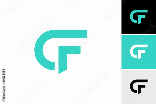 initial letter cf logo vector premium design photo