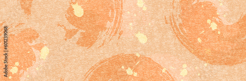 秋　オレンジ　和柄　背景