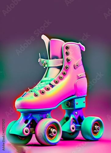 picture of adult skating skates up close