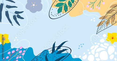 background with flowers,summer template