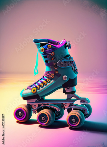 picture of adult skating skates up close