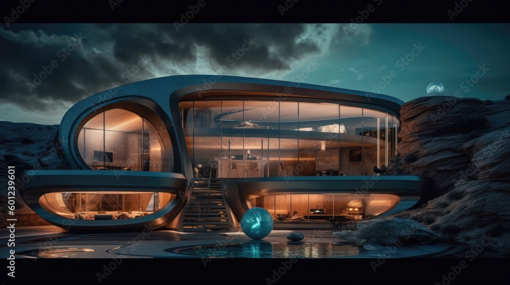 modern dream house. Generative ai