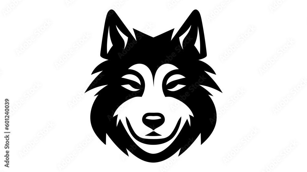 Fototapeta premium Dog logo silhouette. Vector pet icon isolated on white background