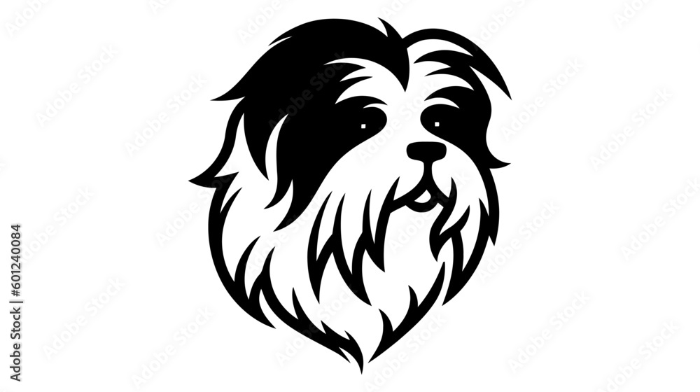 Dog logo silhouette. Vector pet icon isolated on white background Dog logo silhouette. Vector pet icon isolated on white background