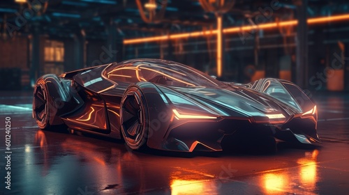 premium futuristic super car . Generative ai © Balerinastock