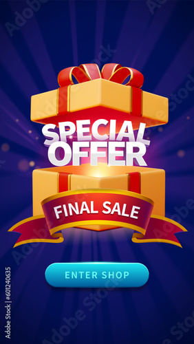 Final sale pop up ad
