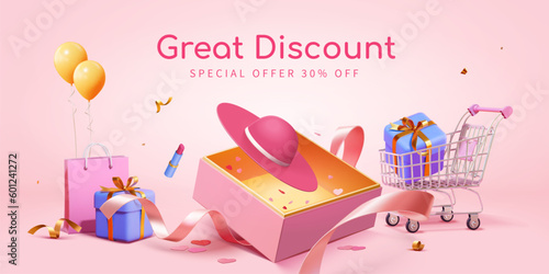 Surprise sale advertising poster