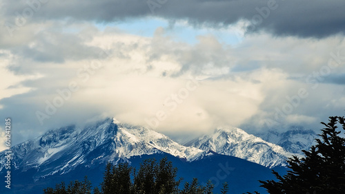 clouds over the mountains  photo