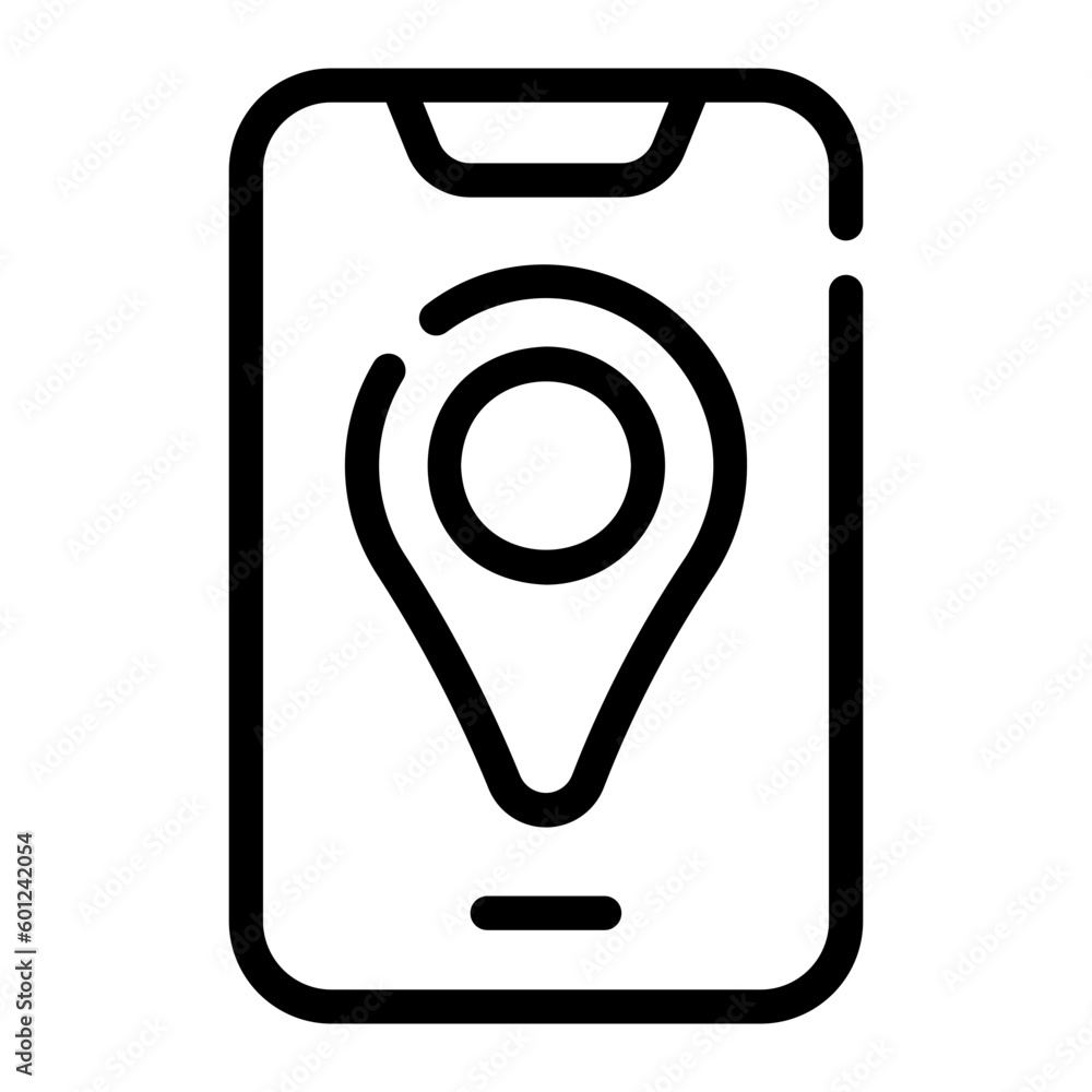 gps Line Icon