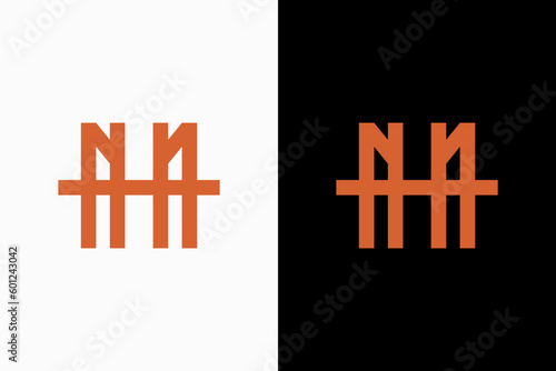 initial letter hm logo vector premium design