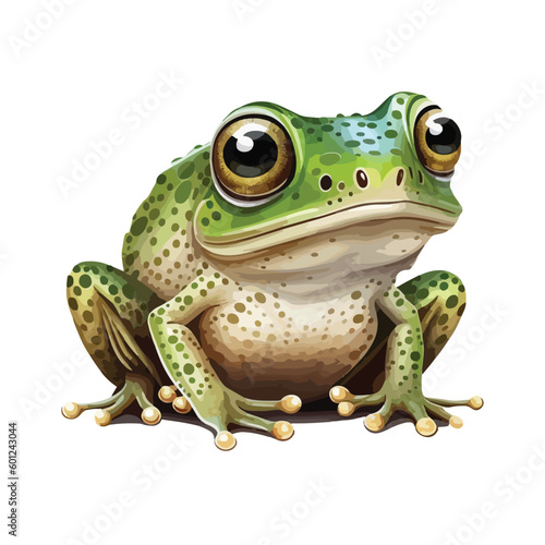 vector cute frog cartoon style