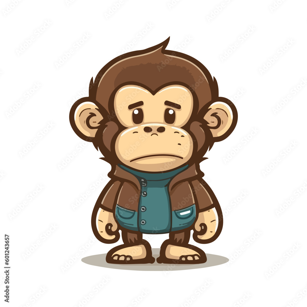 vector cute ape cartoon style vector cute ape cartoon style