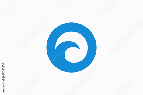 initial letter o with waves logo vector premium design