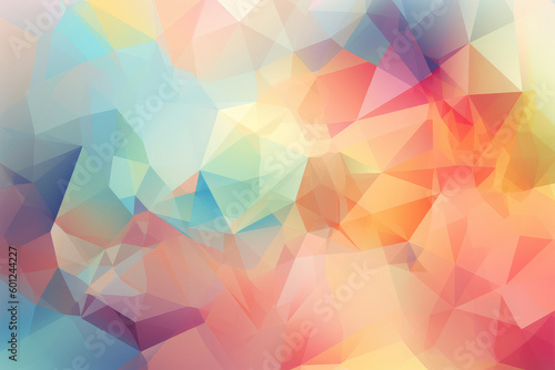 Colorful pastel abstract geometric background, generative Ai