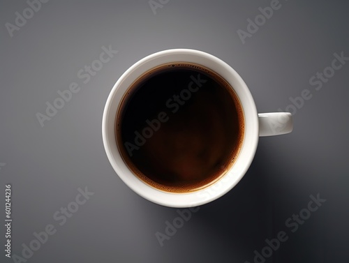 Cup of Coffee Top Down View Ai Generative Beverage