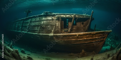 an underwater photo of a boat in the ocean